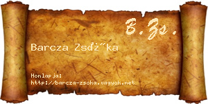 Barcza Zsóka névjegykártya